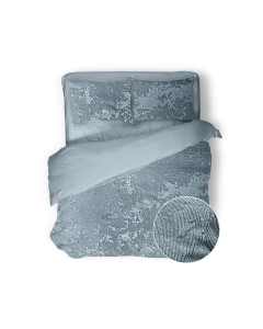 Eleganzzz Dekbedovertrek 3D Embossed Velvet Wave - mineral green
