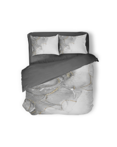 Eleganzzz Dekbedovertrek Micropercal Mystic Nights - soft grey