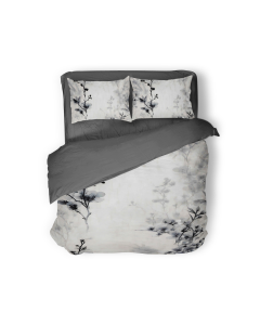 Eleganzzz Dekbedovertrek Micropercal Notte Fiori - white