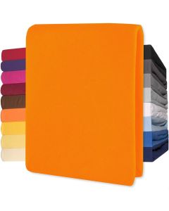 Lucina Topper Hoeslaken Jersey Katoen Stretch - oranje