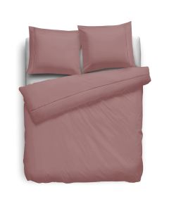 Eleganzzz Dekbedovertrek Uni Perkal Katoen Met Bies - rose
