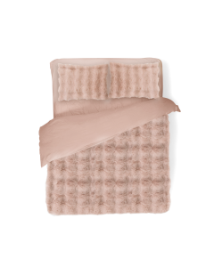 Eleganzzz Dekbedovertrek Bubble Pom Pom Rabbit Fur - pink