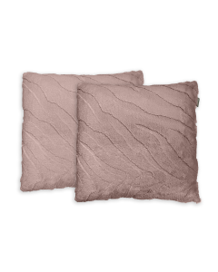 Eleganzzz Jacquard Rabbit Fur Sierkussens - pink 50x50cm - Set van 2