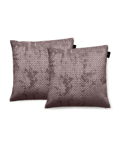 LINNICK Velvet Sierkussens - purple 50x50cm - Set van 2