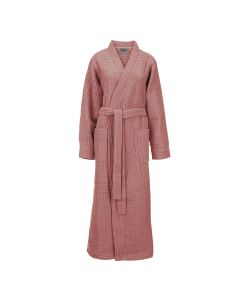 LINNICK Sauna Badjas Wafel Katoen Kuitlengte - rose