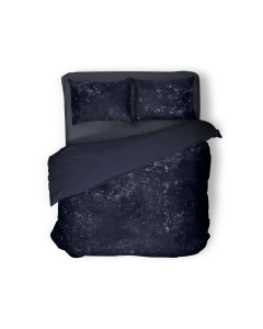 Eleganzzz Dekbedovertrek Crushed Velvet - royale blue
