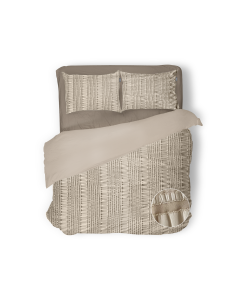 Eleganzzz Dekbedovertrek Micropercal Pure Stitches - soft sand