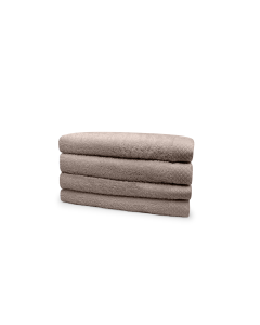 Eleganzzz Badstof Handdoek 100% Katoen 50x100cm - taupe - set van 4