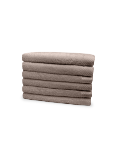 Eleganzzz Badstof Handdoek 100% Katoen 50x100cm - taupe - Set van 6