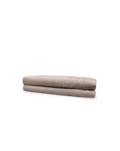 Eleganzzz Badstof Handdoek 100% Katoen 60x110cm - taupe - Set van 2