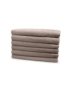 Eleganzzz Badstof Handdoek 100% Katoen 60x110cm - taupe - set van 6