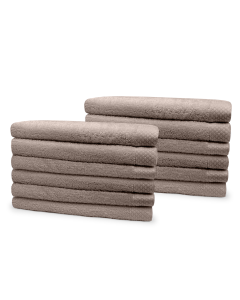 Eleganzzz Badstof Badlaken 100% Katoen 70x140cm - taupe - Set van 12