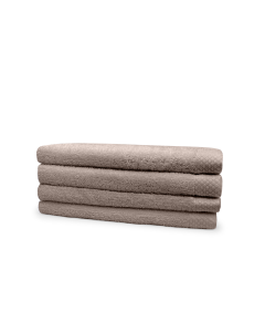 Eleganzzz Badstof Badlaken 100% Katoen 70x140cm - taupe - set van 4