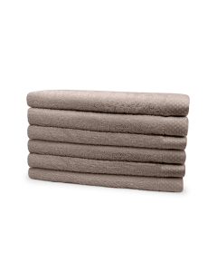 Eleganzzz Badstof Badlaken 100% Katoen 70x140cm - taupe - Set van 6