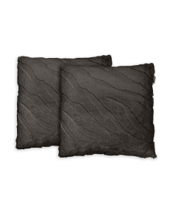 Eleganzzz Jacquard Rabbit Fur Sierkussens - taupe grey 50x50cm - Set van 2