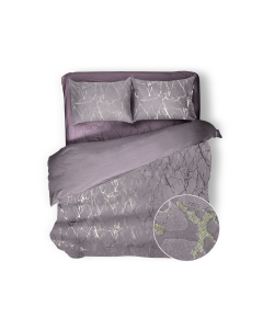 Eleganzzz Dekbedovertrek Marbel Foil Velvet - rose