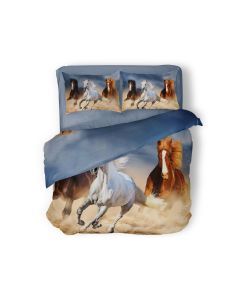 Eleganzzz Dekbedovertrek Micropercal Wild Horses - multi