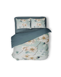 Eleganzzz Dekbedovertrek Micropercal Wildflower - light blue