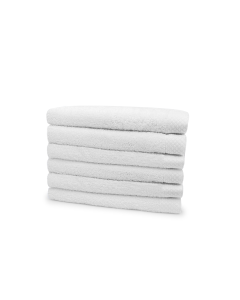 Eleganzzz Badstof Handdoek 100% Katoen 60x110cm - white - set van 6