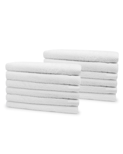 Eleganzzz Badstof Badlaken 100% Katoen 70x140cm - white - Set van 12