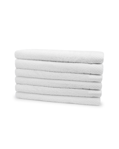 Eleganzzz Badstof Badlaken 100% Katoen 70x140cm - white - Set van 6