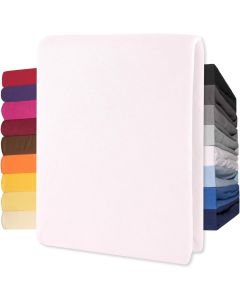 Lucina Hoeslaken Jersey Katoen Stretch 30cm Hoge Hoek - wit