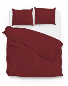 Zo Home Dekbedovertrek Katoen Satijn Satinado Uni - spicy red