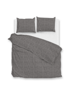 Zo Home Dekbedovertrek Flanella di Lino - dark grey