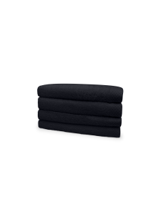 Eleganzzz Badstof Handdoek 100% Katoen 50x100cm - black - set van 4