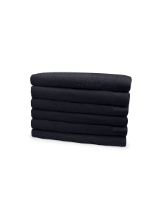 Eleganzzz Badstof Handdoek 100% Katoen 50x100cm - black - Set van 6