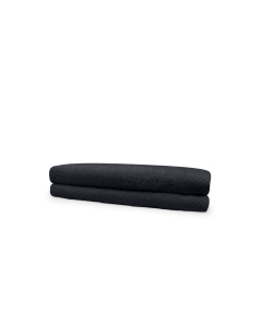 Eleganzzz Badstof Handdoek 100% Katoen 60x110cm - black - Set van 2