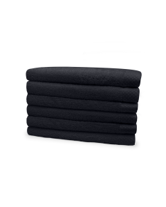 Eleganzzz Badstof Handdoek 100% Katoen 60x110cm - black - set van 6