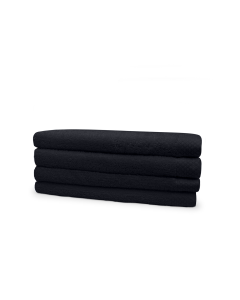 Eleganzzz Badstof Badlaken 100% Katoen 70x140cm - black - set van 4