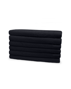 Eleganzzz Badstof Badlaken 100% Katoen 70x140cm - black - Set van 6
