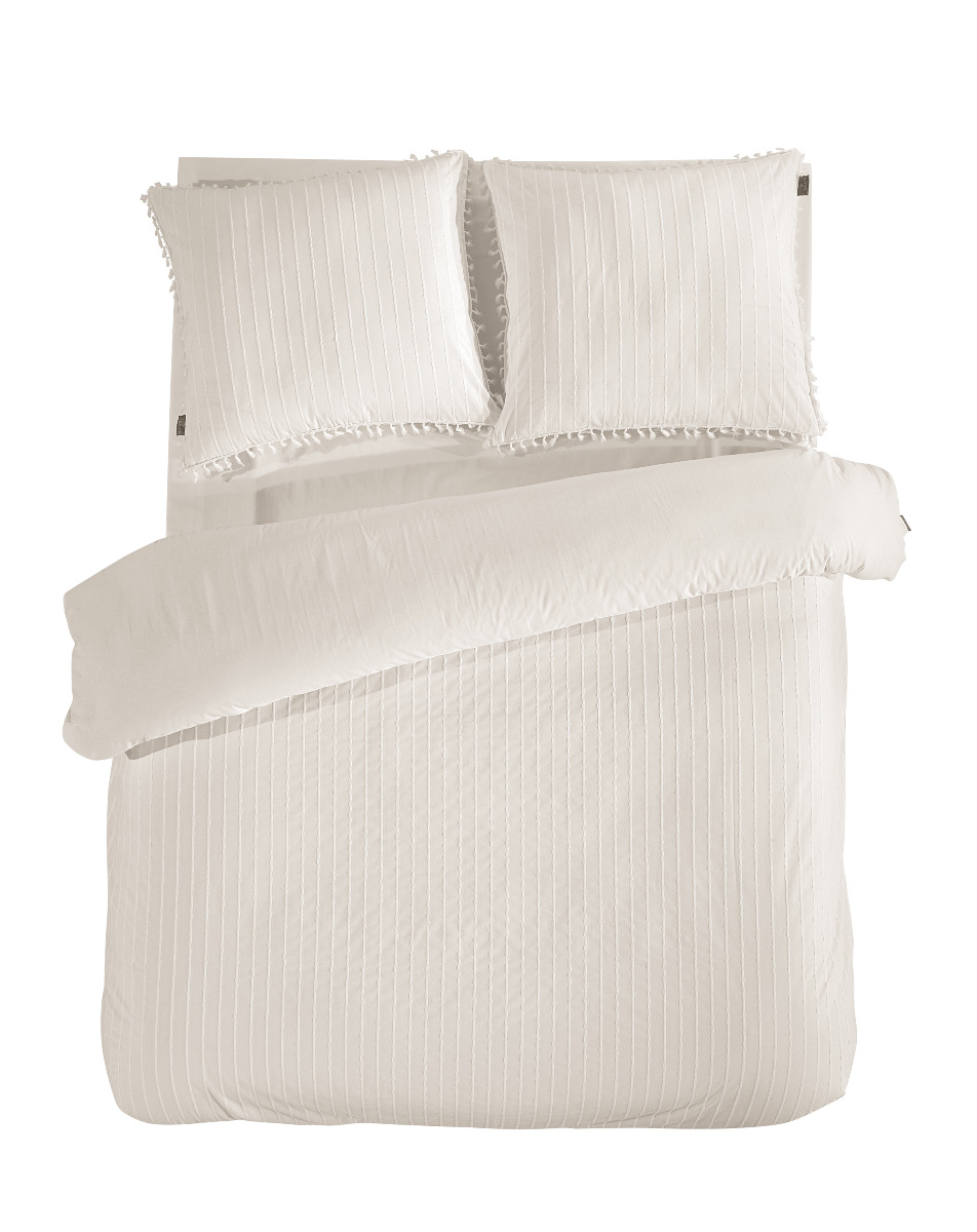 LINNICK Dekbedovertrek Katoen Renforcé Estina - off white 240x200/220
