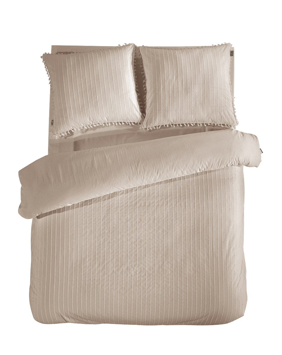 LINNICK Dekbedovertrek Katoen Renforcé Estina - sand 240x200/220