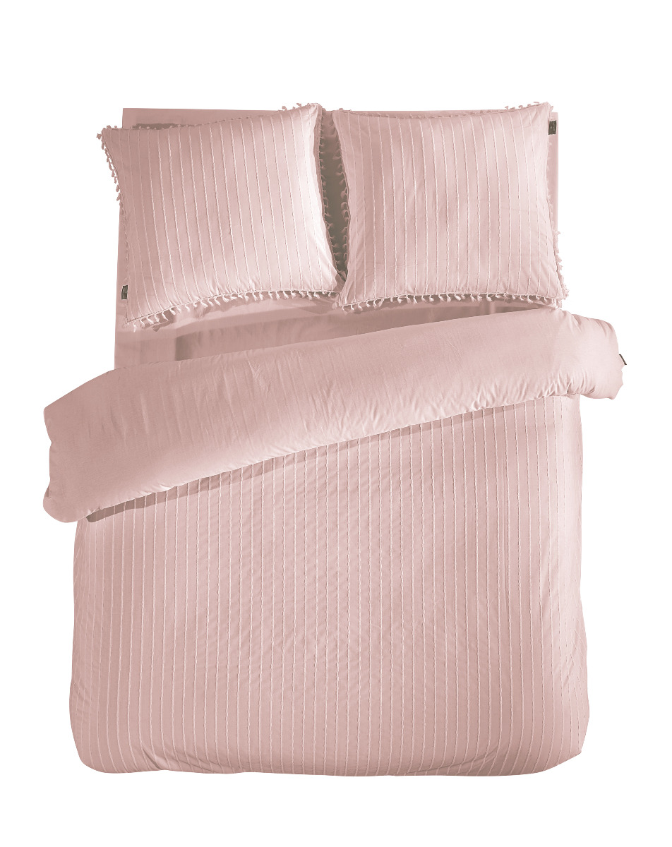 LINNICK Dekbedovertrek Katoen Renforcé Estina - light pink 240x200/220