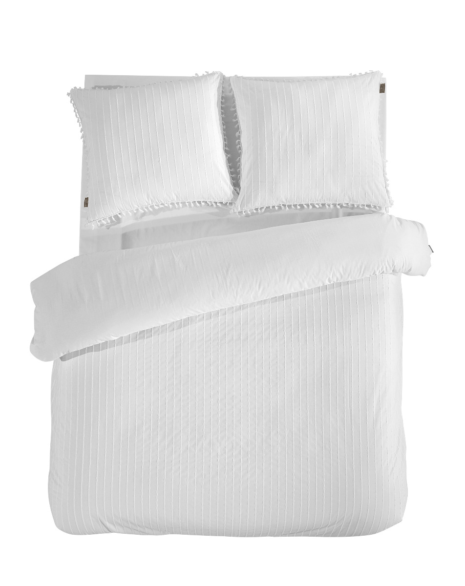 LINNICK Dekbedovertrek Katoen Renforcé Estina - white 240x200/220