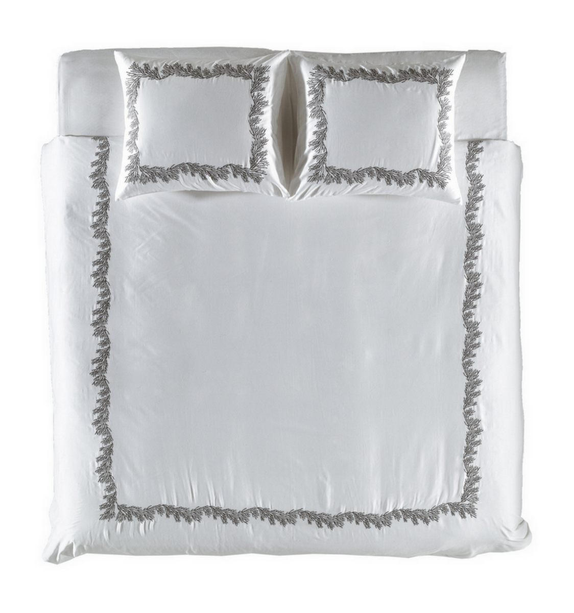 Yellow Dekbedovertrek Katoen Satijn Fayette - brilliant white 200x200/220cm