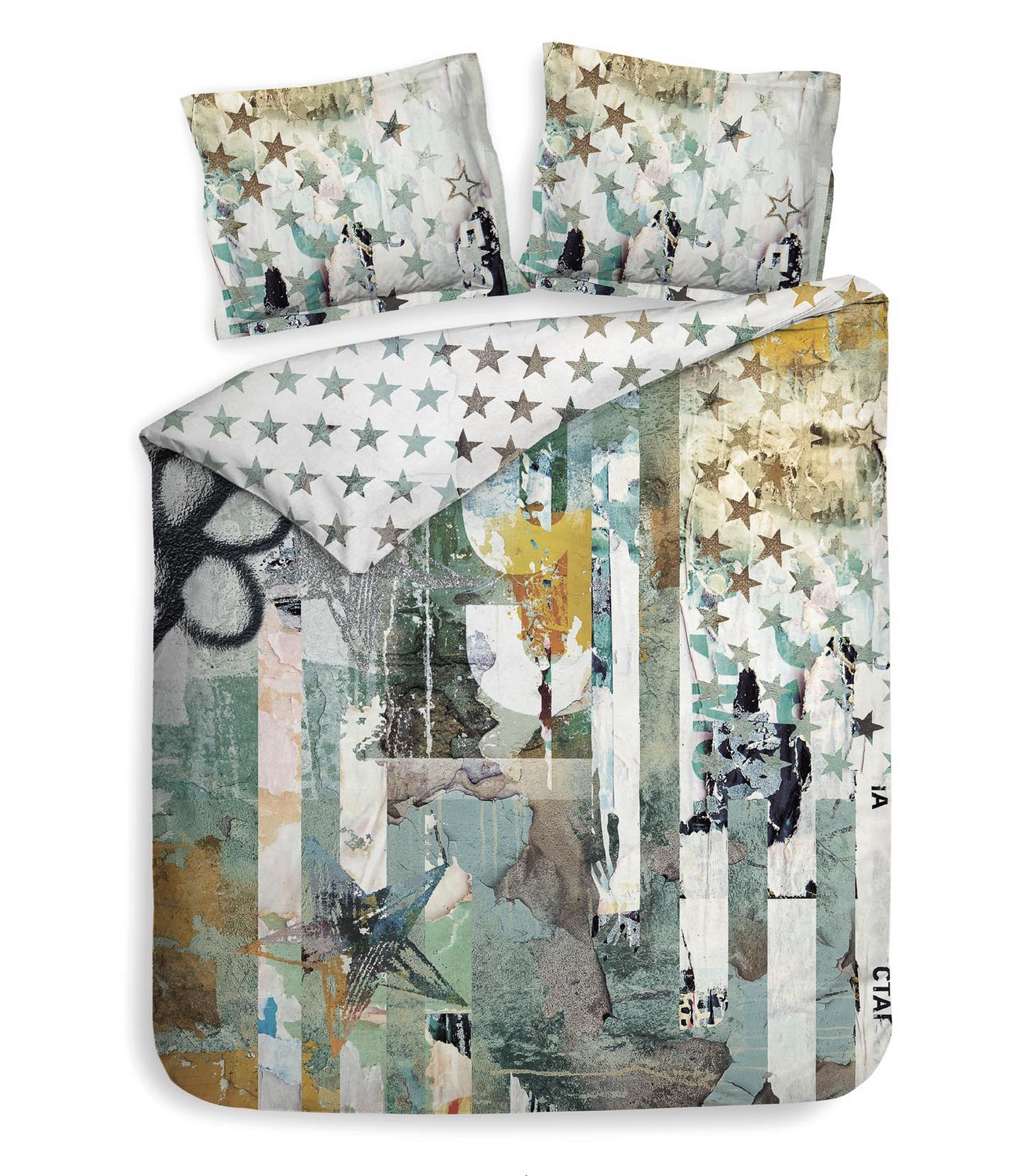 Heckett Lane Dekbedovertrek Katoen Satijn Andy - multi 260x200/220cm