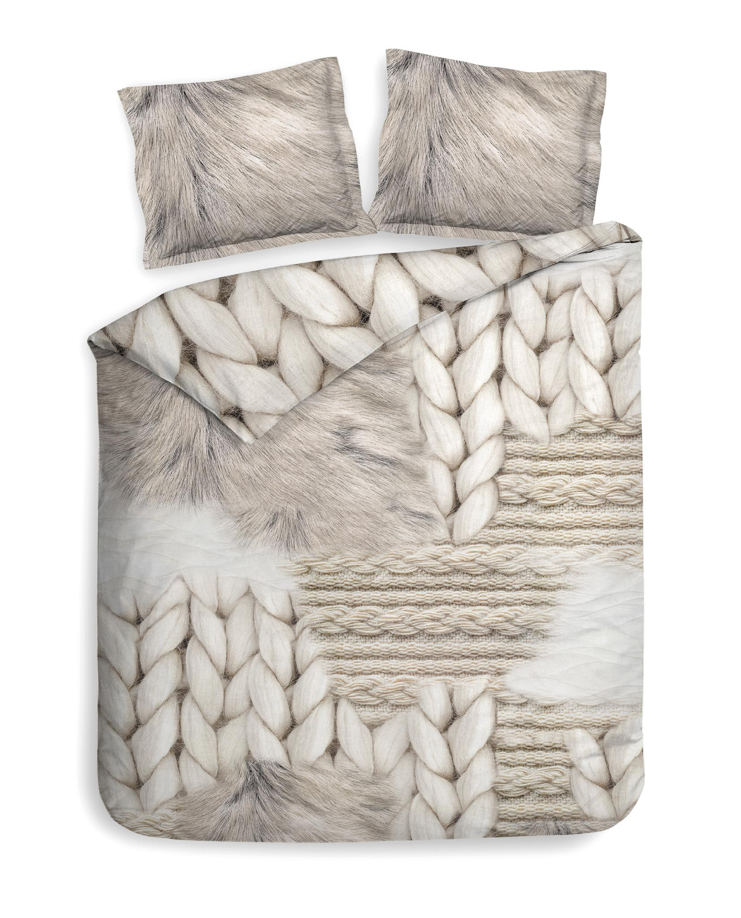 Heckett Lane Dekbedovertrek Katoen Twill Bodett - cream ivory 260x200/220cm