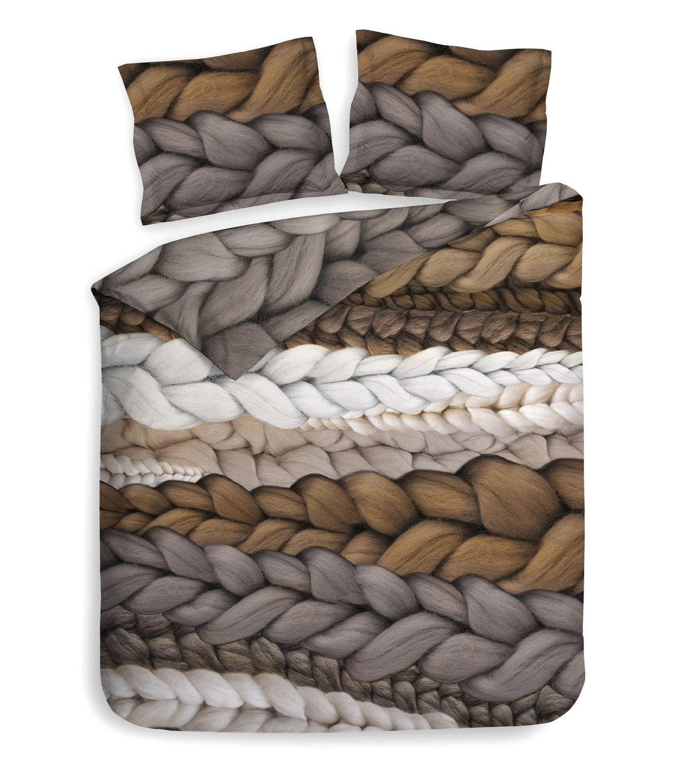 Heckett Lane Dekbedovertrek Katoen Twill Daley - natural taupe 200x200/220cm