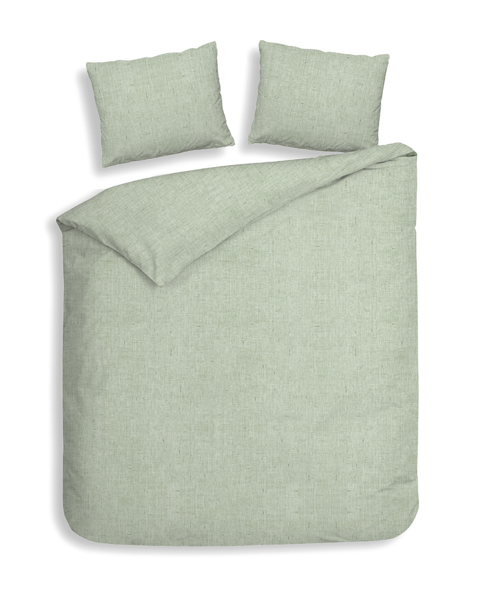 Heckett Lane Dekbedovertrek Flanel Franela - laurel green 240x200/220cm