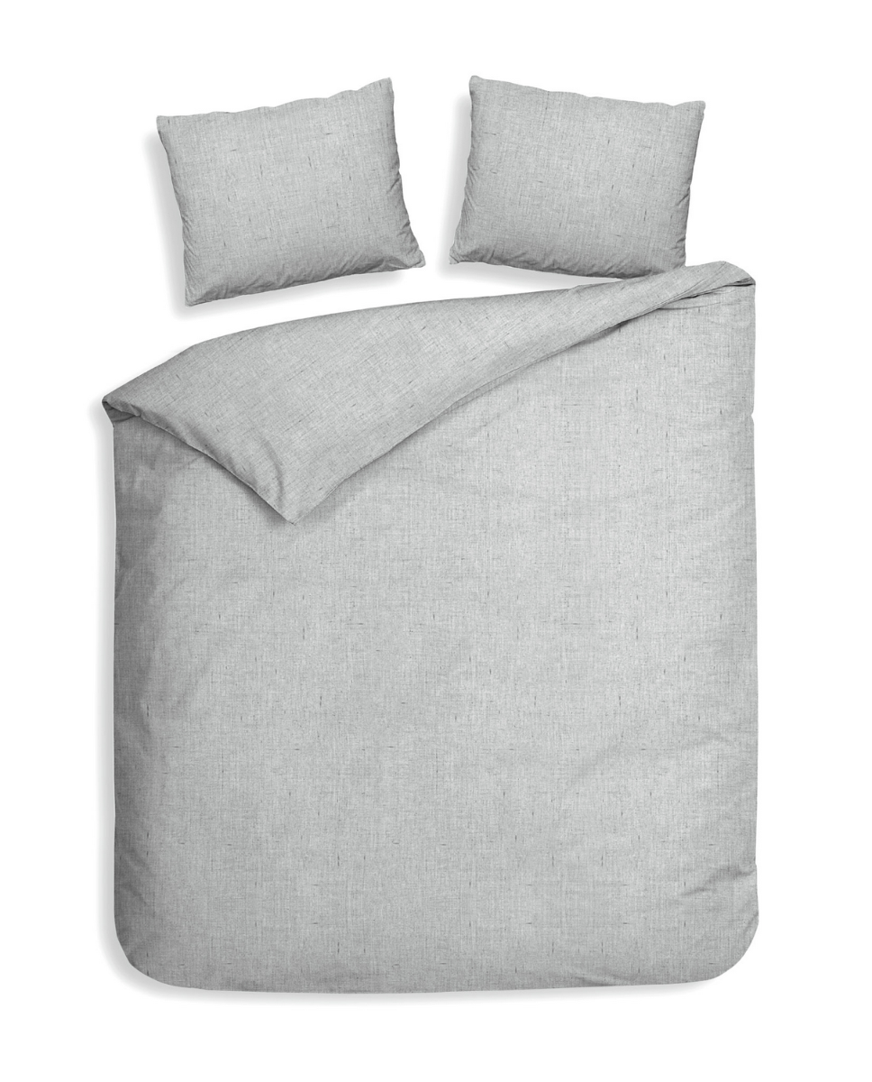 Heckett Lane Dekbedovertrek Flanel Franela - light grey 240x200/220cm