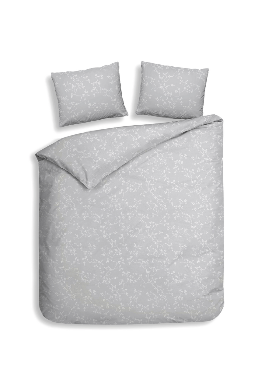 Heckett Lane Dekbedovertrek Flanel Alloro - light grey 200x200/220cm