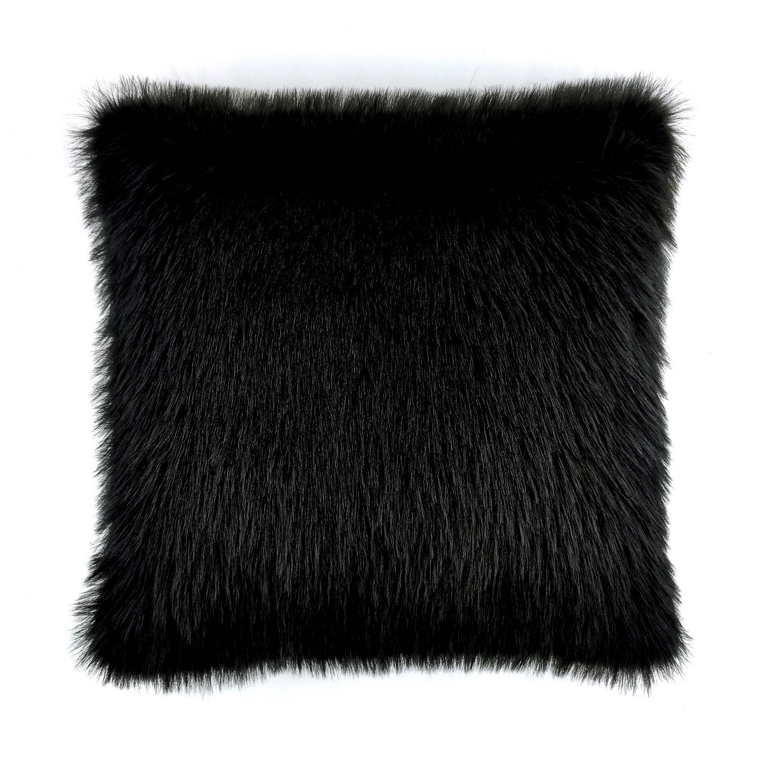 Heckett Lane Fake Fur Sierkussen Perle - black is black 48x48cm