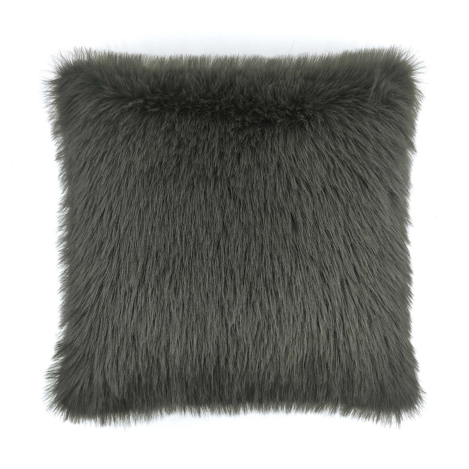 Heckett Lane Fake Fur Sierkussen Perle - classic grey 48x48cm