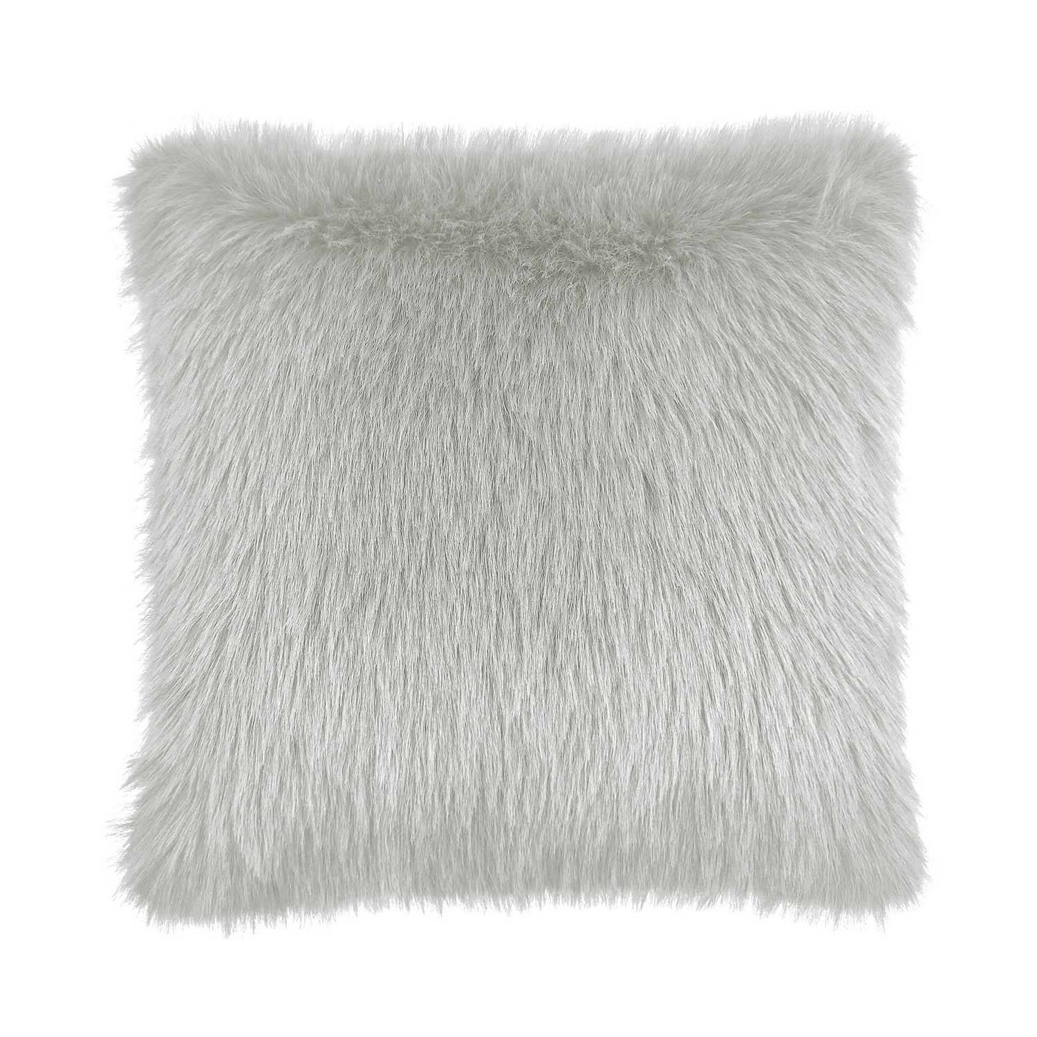 Heckett Lane Fake Fur Sierkussen Perle - silver grey 48x48cm