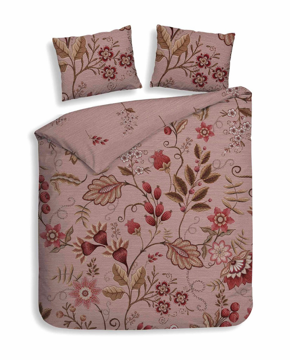 Heckett Lane Dekbedovertrek Mousseline Katoen Kodi - red 200x200/220cm