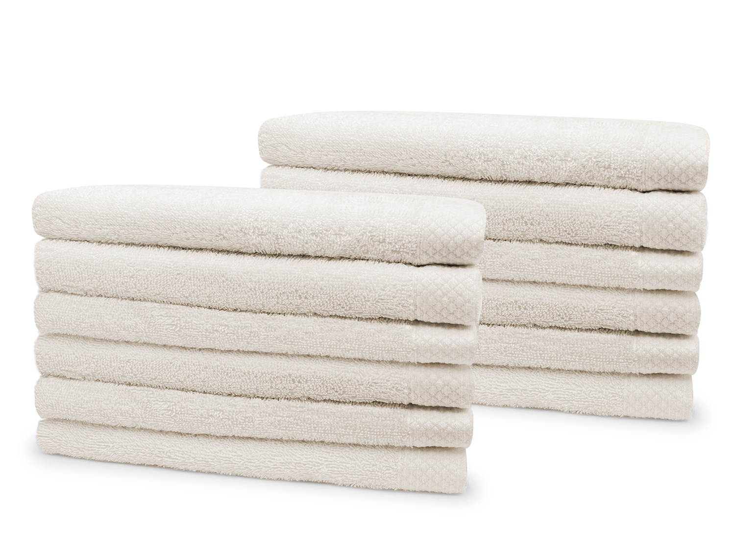 Eleganzzz Badstof Badlaken 100% Katoen 70x140cm - ivory - Set van 12